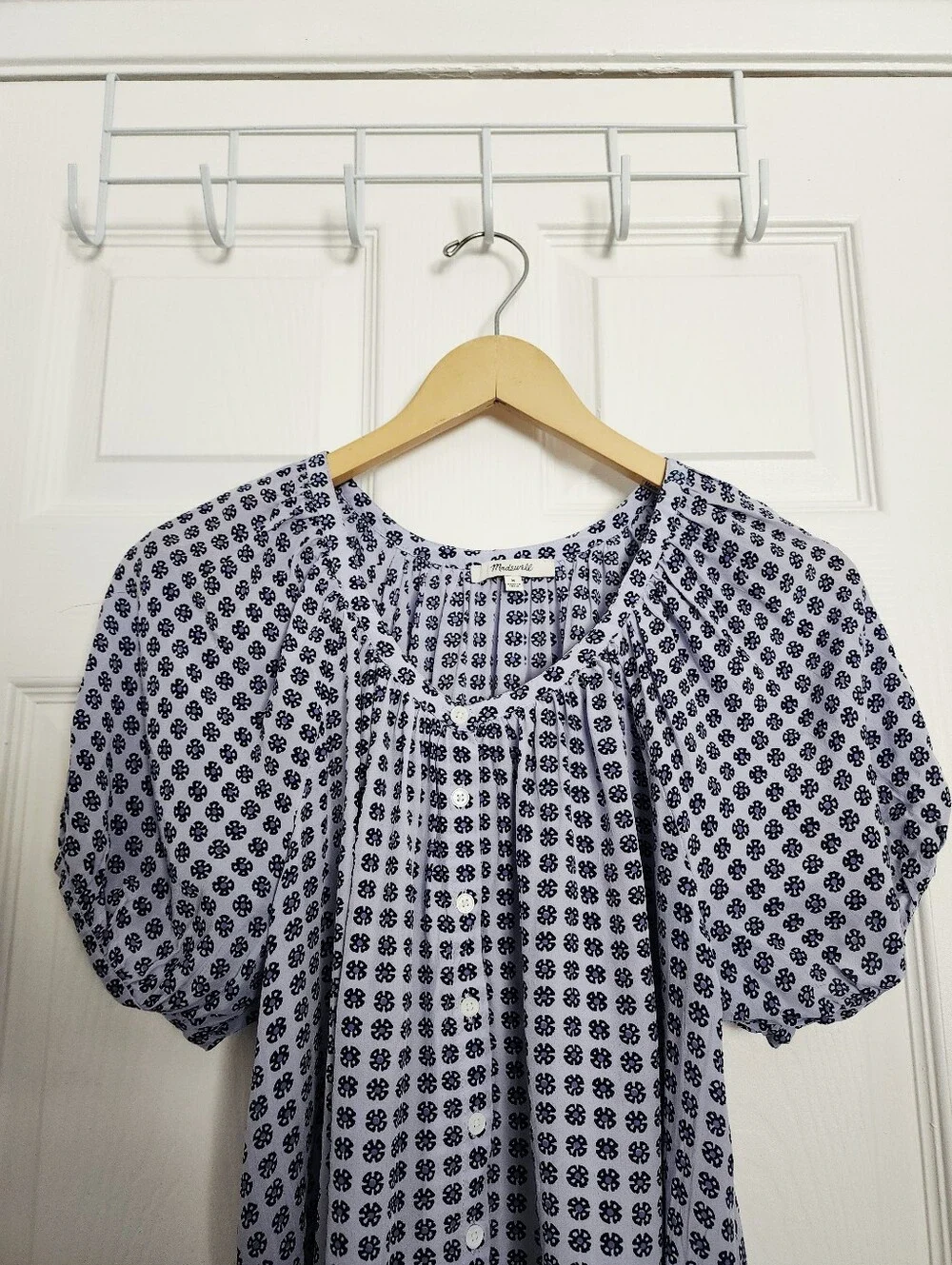 Madewell Puff Sleeve A-Line Top Size M